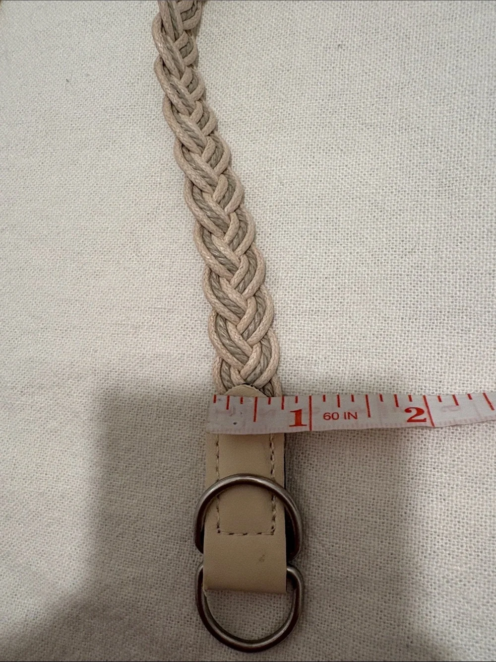 Off White Woven Belt